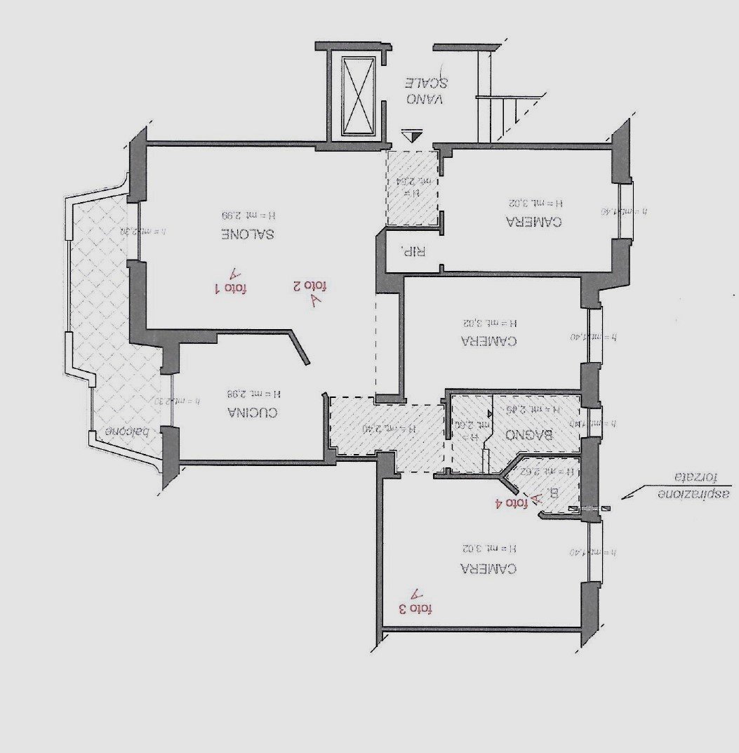 Quadrilocale via Emilio Salgari, 11, Genova (zona Pegli) - planimetria 1