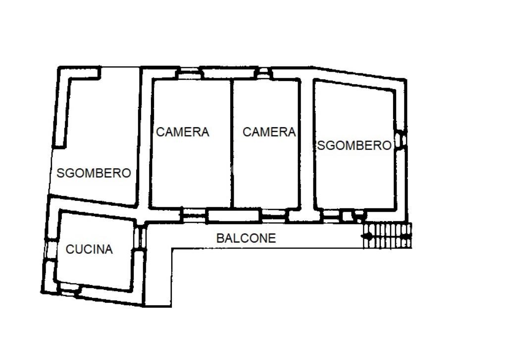 Casa indipendente Via Borgata Paris, Martiniana Po - planimetria 1