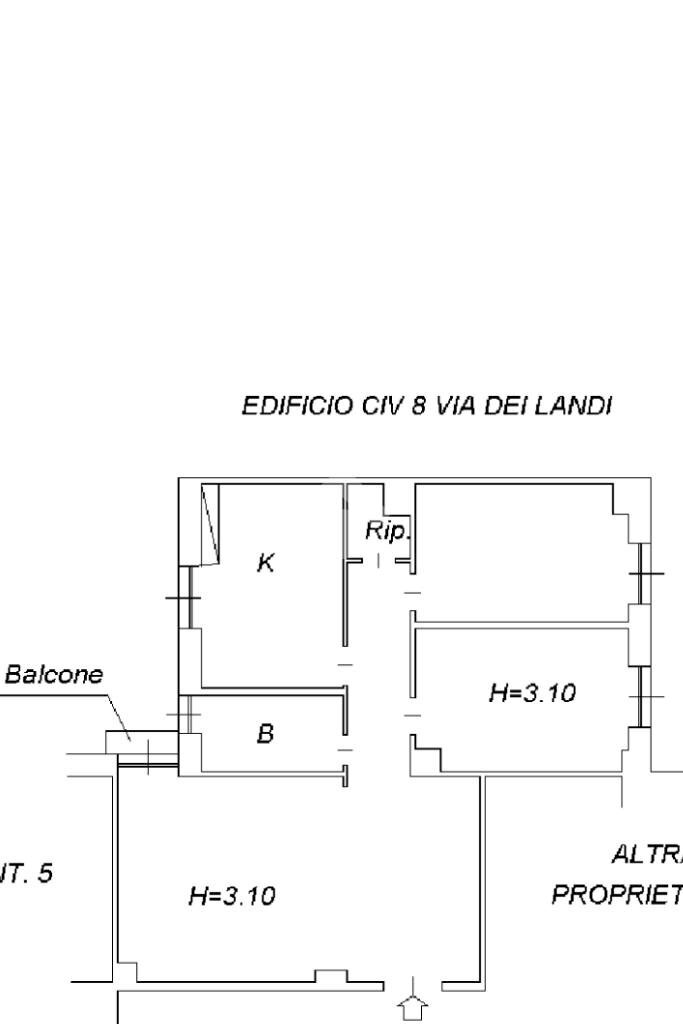 Appartamento Via Ardoino, Genova (zona Sampierdarena) - planimetria 1