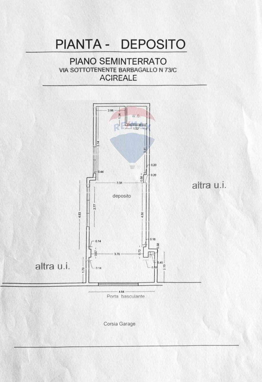 Pianta 2D - Box Via Sottotenente Vincenzo Barbagallo
 
75, Acireale - planimetria 1