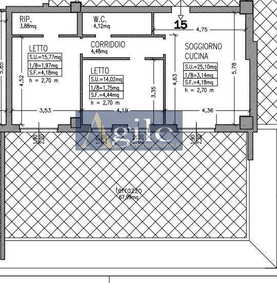 Foto 2 - Appartamento via vittorio emanuele, Spinetoli - planimetria 1