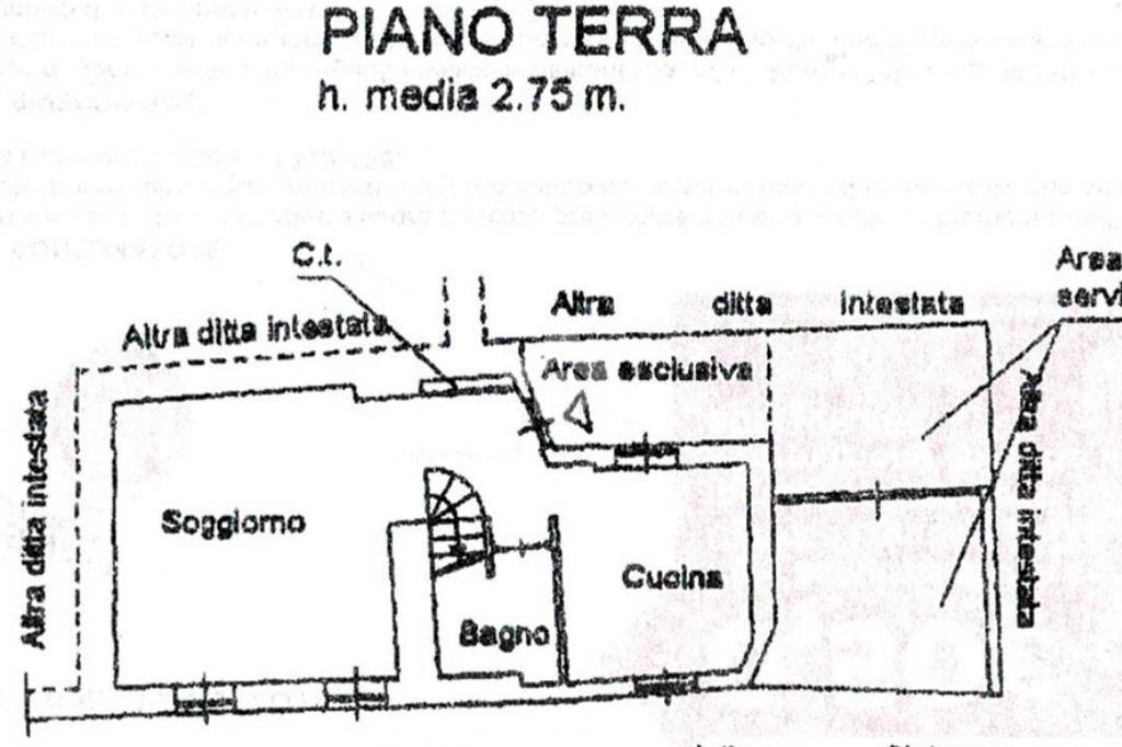 Rustico Via principi della cisterna, Reano - planimetria 1