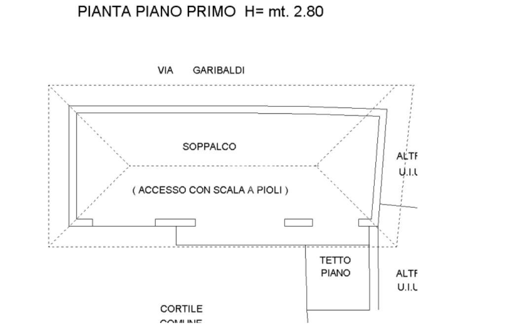Semi-detached house Via garibaldi, Arignano - floor plans 1