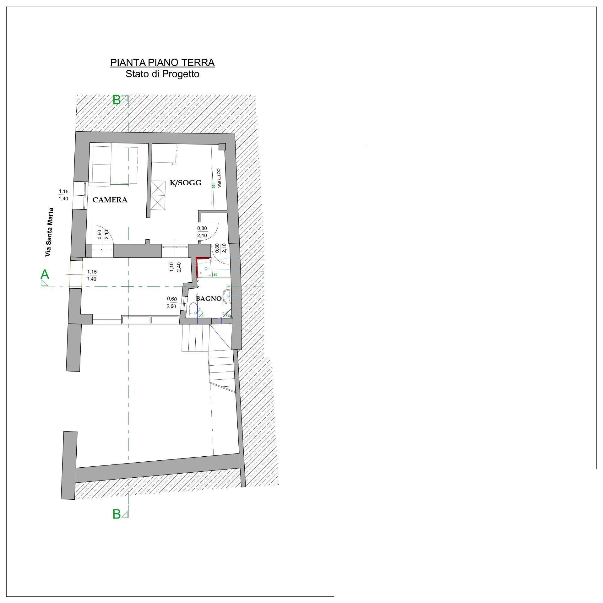 Foto 16 - Bilocale via santa marta, Trezzo sull'Adda - planimetria 1
