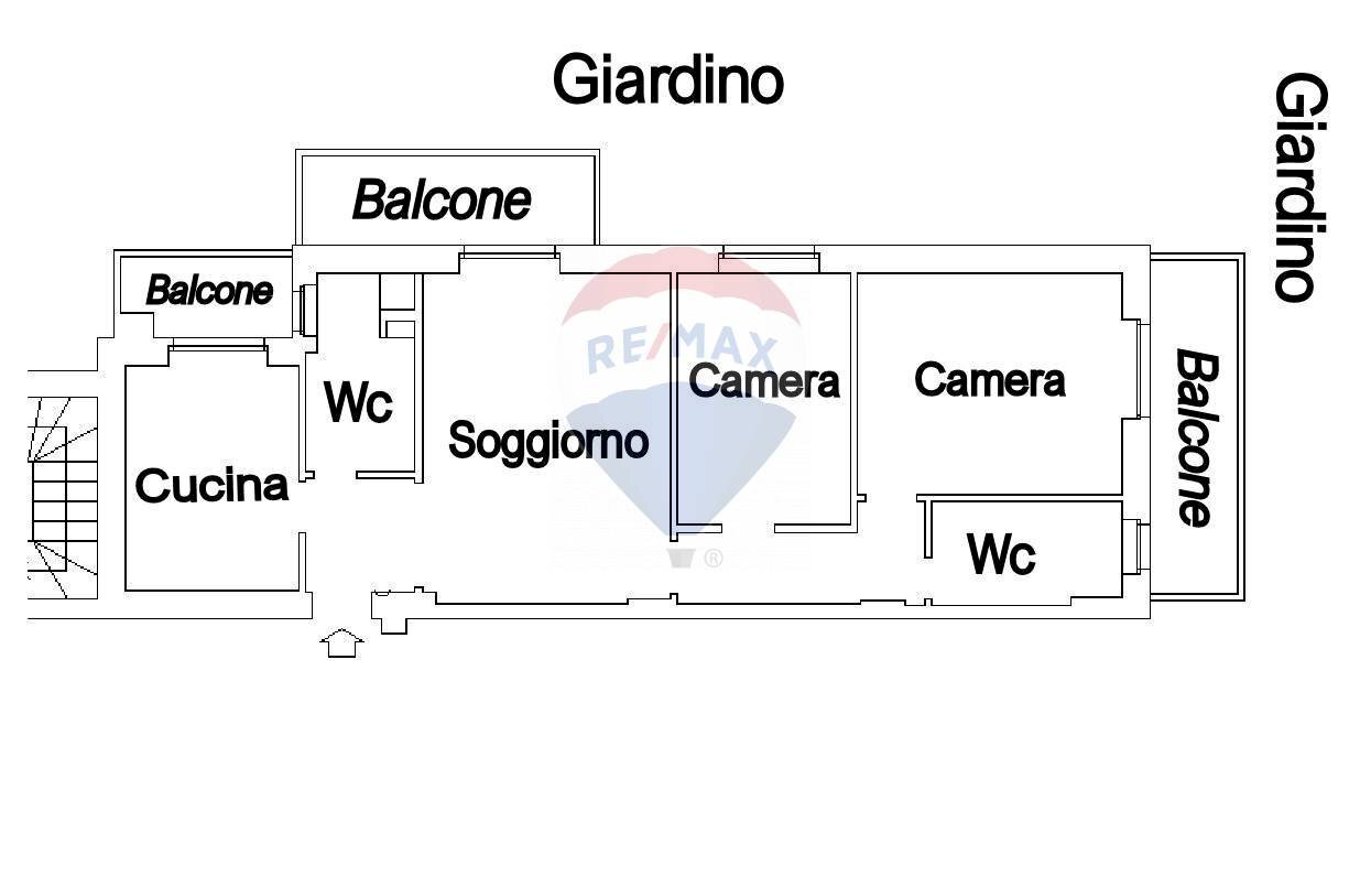 Pianta 2D - Trilocale Via Vignati
 
10, Milano - planimetria 1