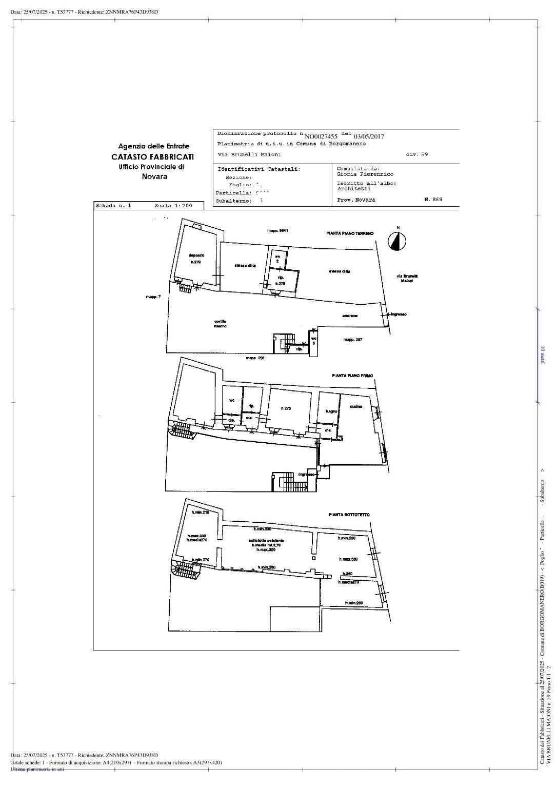 Villa via Brunelli Maioni, 59, Borgomanero - planimetria 1