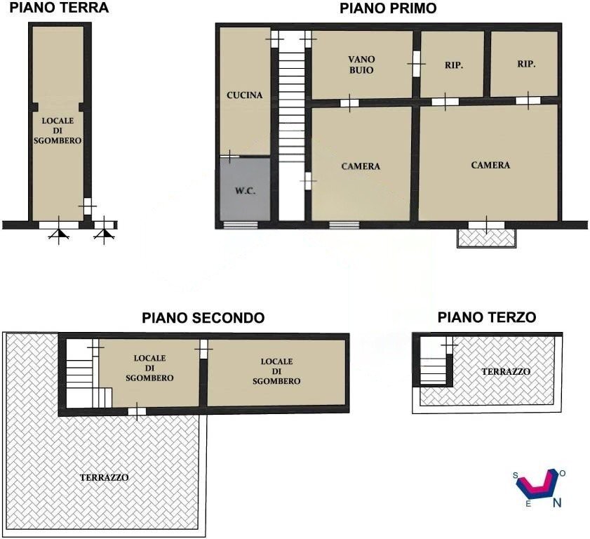 Apartment via Pietro Sbacchi, Cinisi - floor plans 1