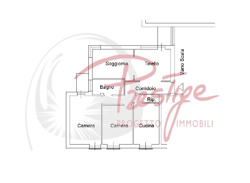 Four-room apartment via Giobatta De Nobili, 4, La Spezia - floor plans 1
