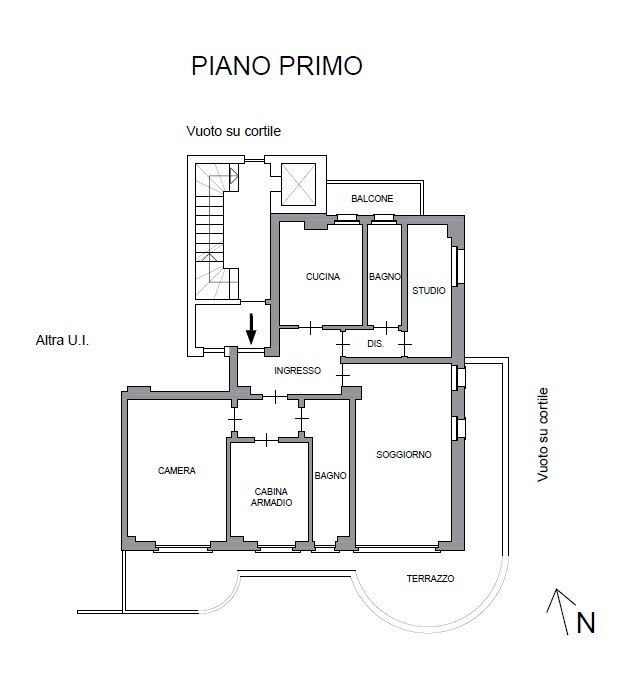 Appartamento via Virgilio, 19, Bordighera - planimetria 1