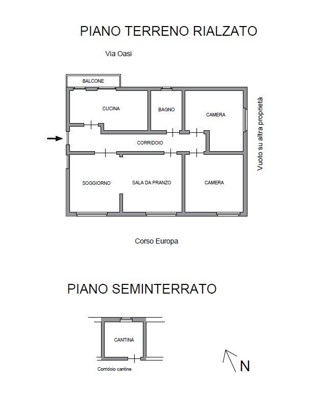Four-room apartment corso Europa, 10, Bordighera - floor plans 1