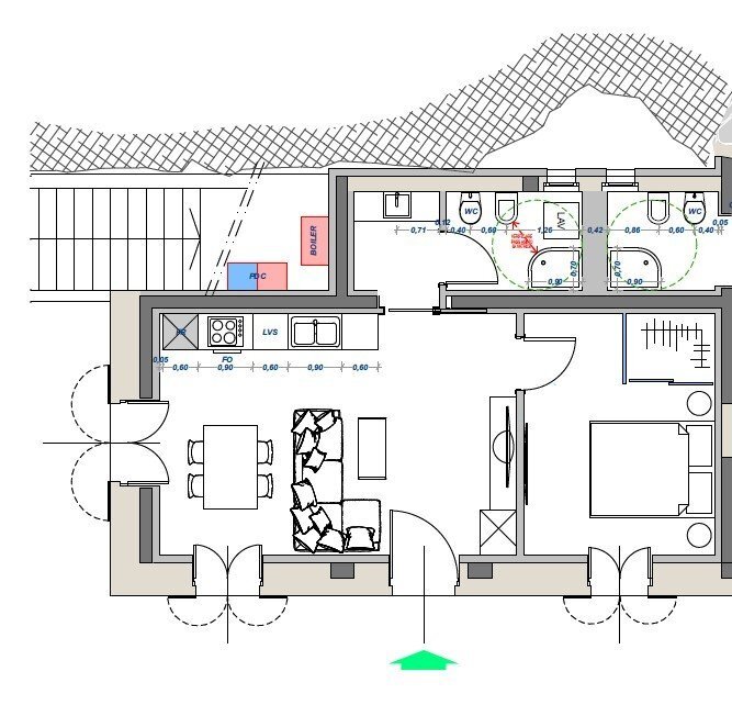 Trilocale corso Mentone, 48, Ventimiglia - planimetria 1