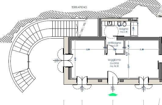 Two-room apartment corso Mentone, 48, Ventimiglia - floor plans 1