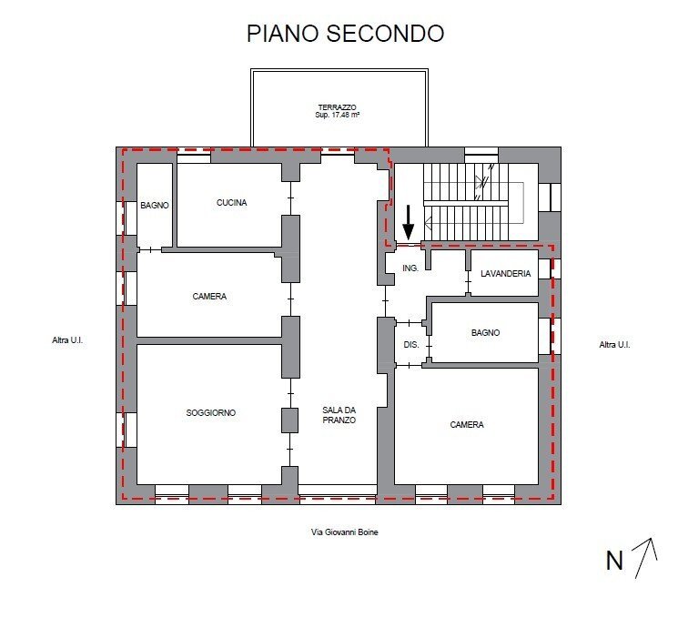Appartamento corso Giovanni Boine, Imperia - planimetria 1