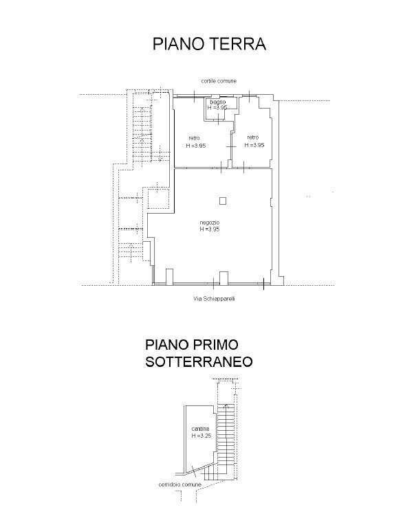 Negozio via Giovanni Schiaparelli, 4, Cuneo (zona Centro) - planimetria 1