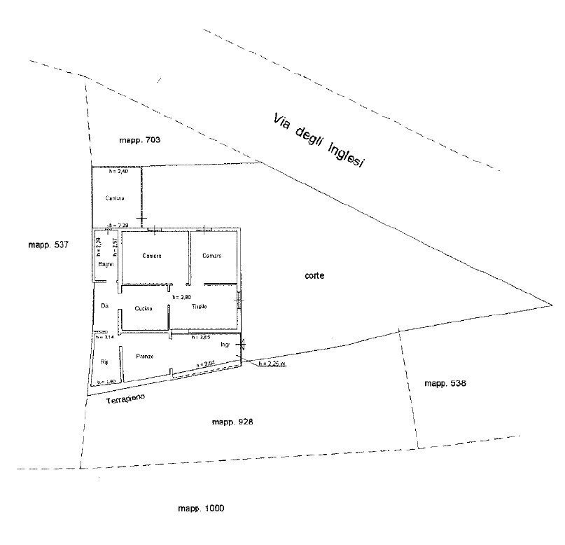 Villa via degli Inglesi, 46, Bordighera - planimetria 1
