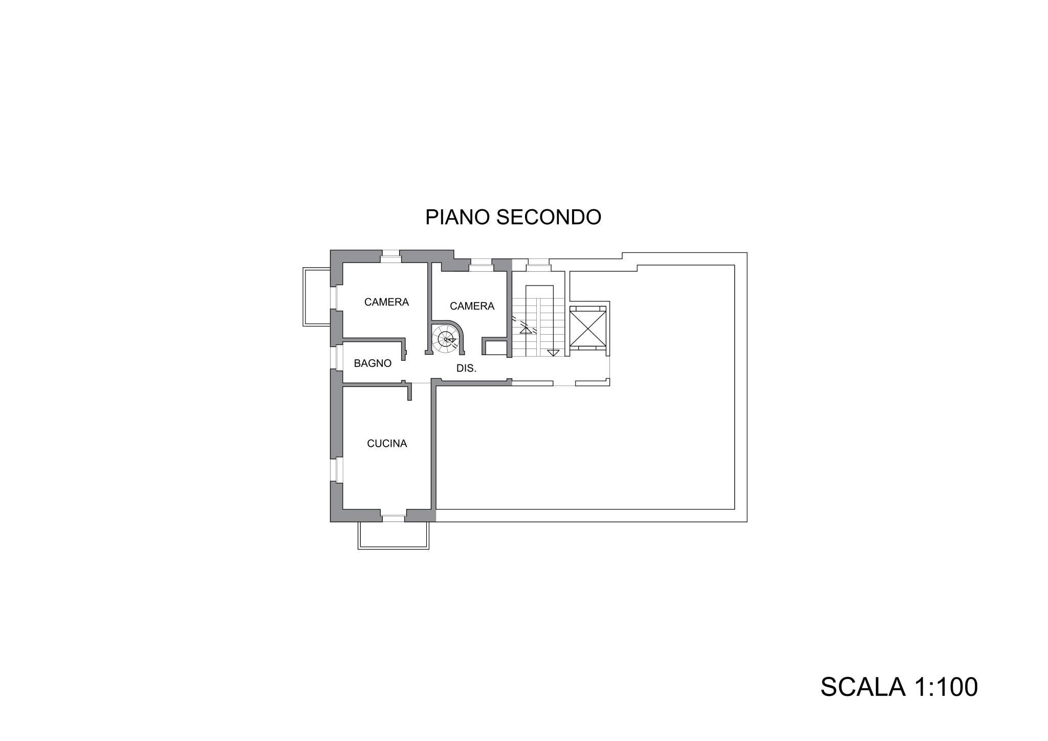 Appartamento via Romana, 61, Bordighera - planimetria 1