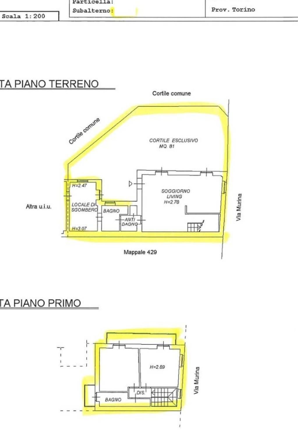 Villa via Murina, 12, Carmagnola - planimetria 1