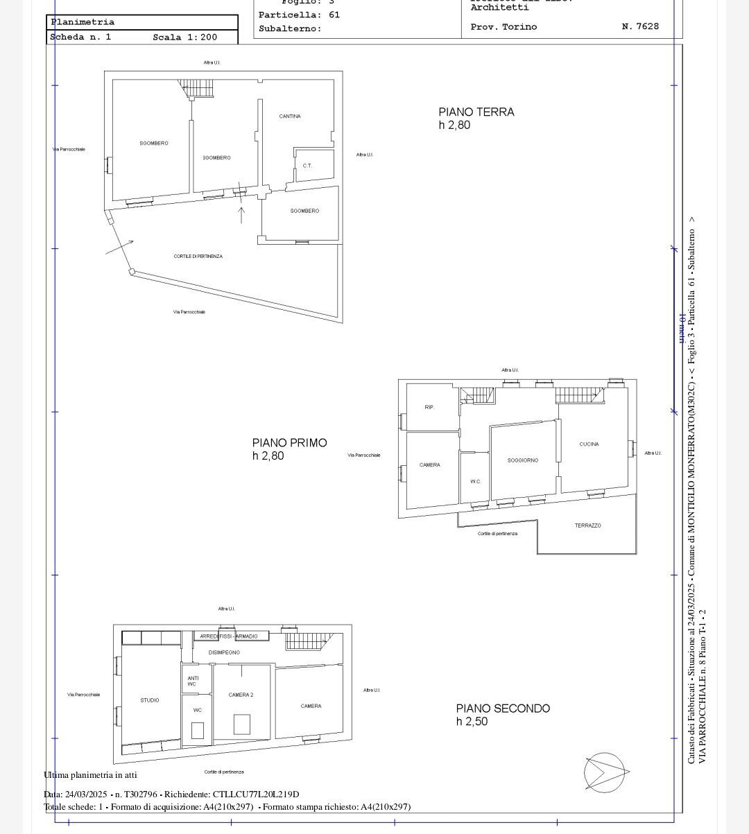 Rustico via Roma, Montiglio Monferrato - planimetria 1