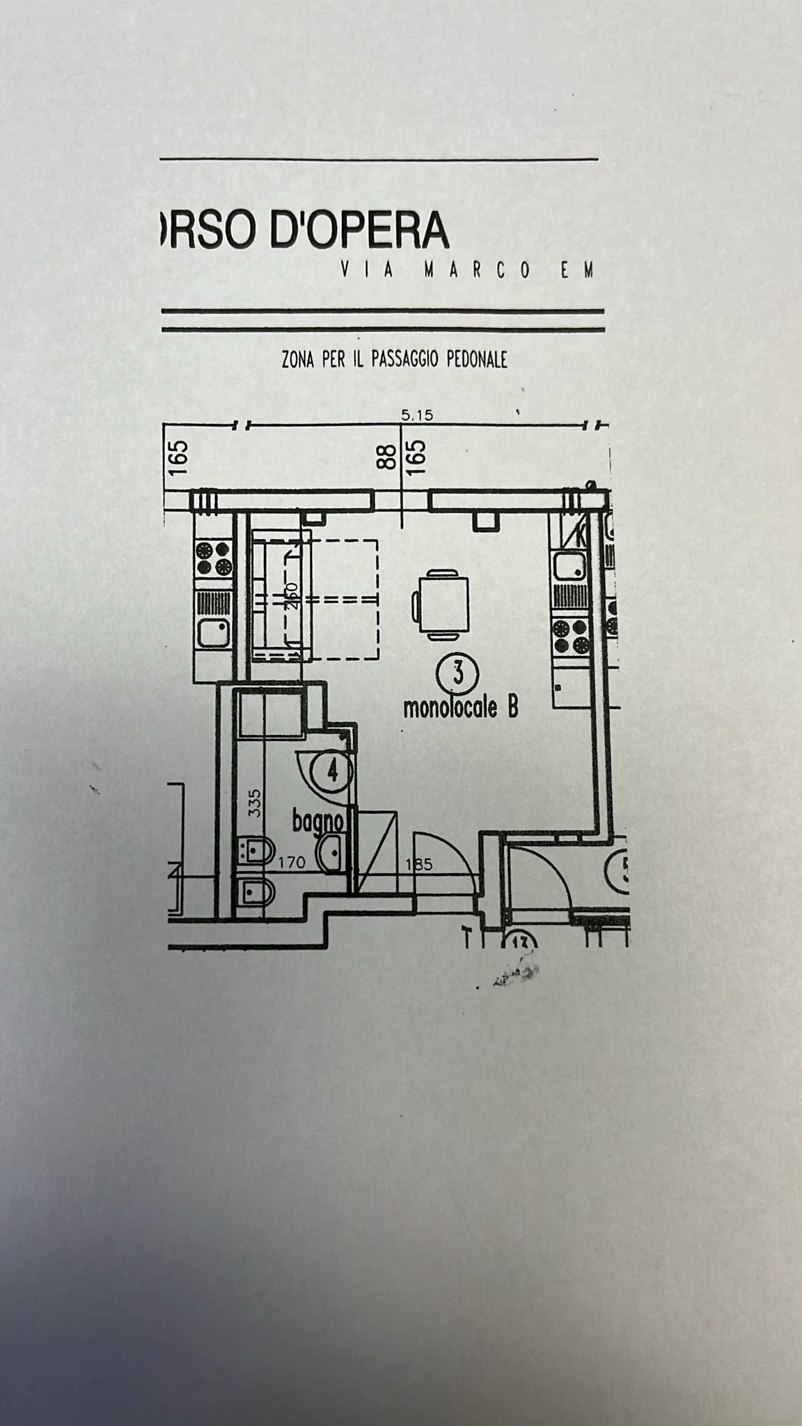 Monolocale Bologna (zona Borgo Panigale) - planimetria 1