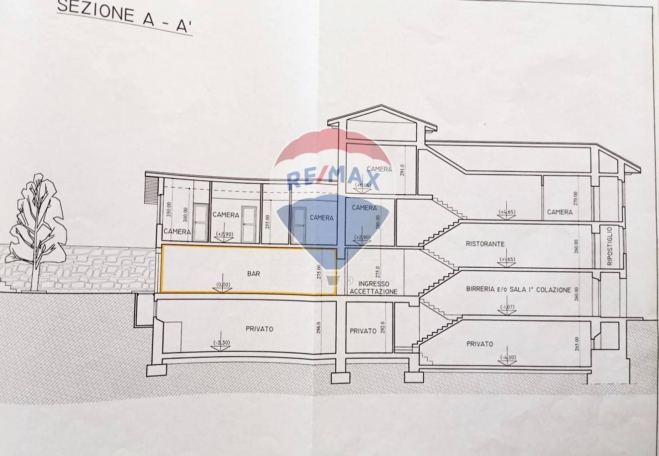 Pianta 2D - Attività Commerciale Oggebbio - planimetria 1