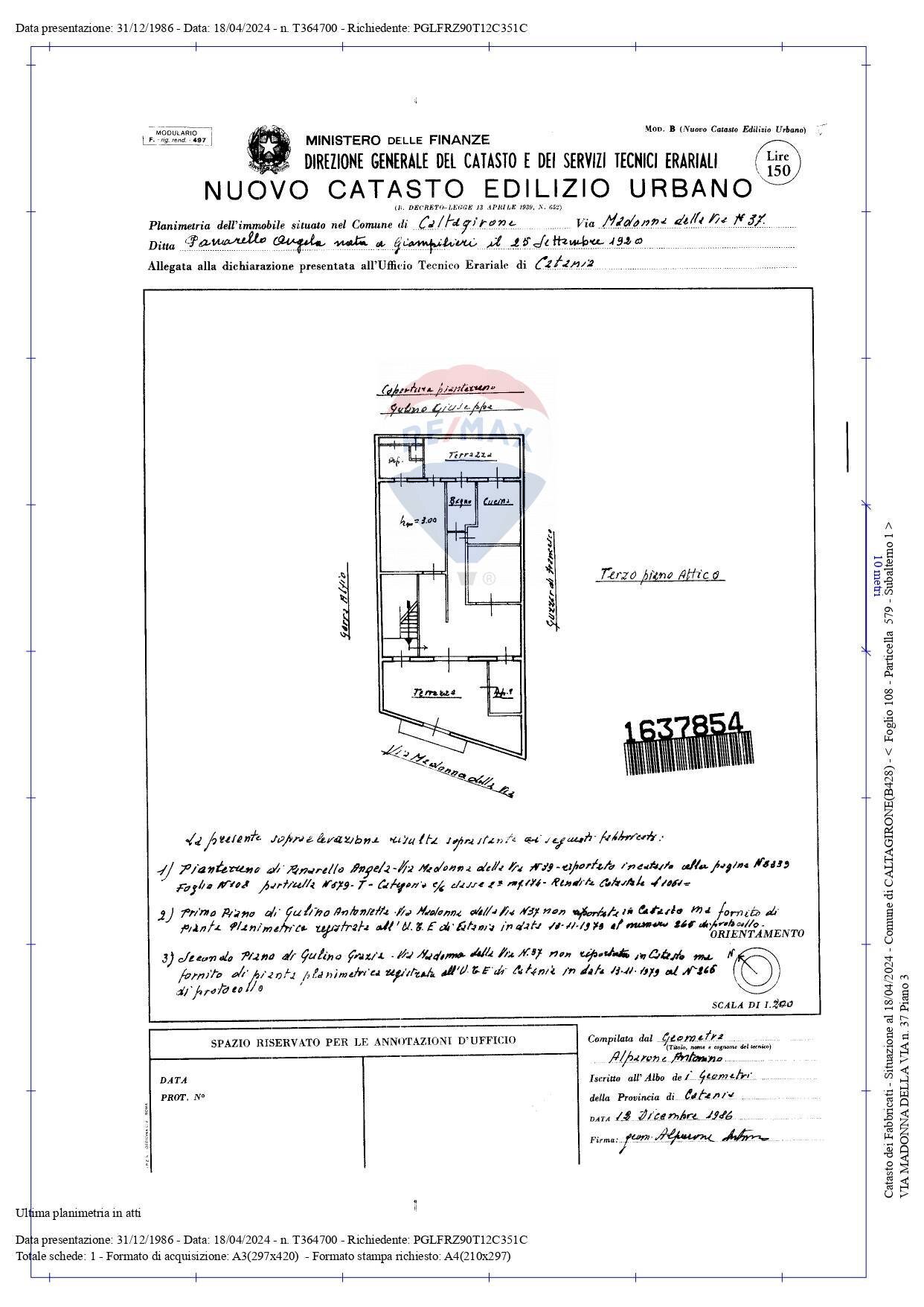 Pianta 2D - Attic via madonna della via
 
37, Caltagirone - floor plans 1