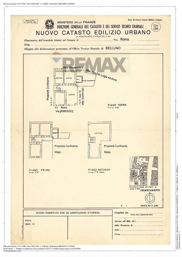 Pianta 2D - Casa indipendente Via Roma
 
14, Lamon - planimetria 1