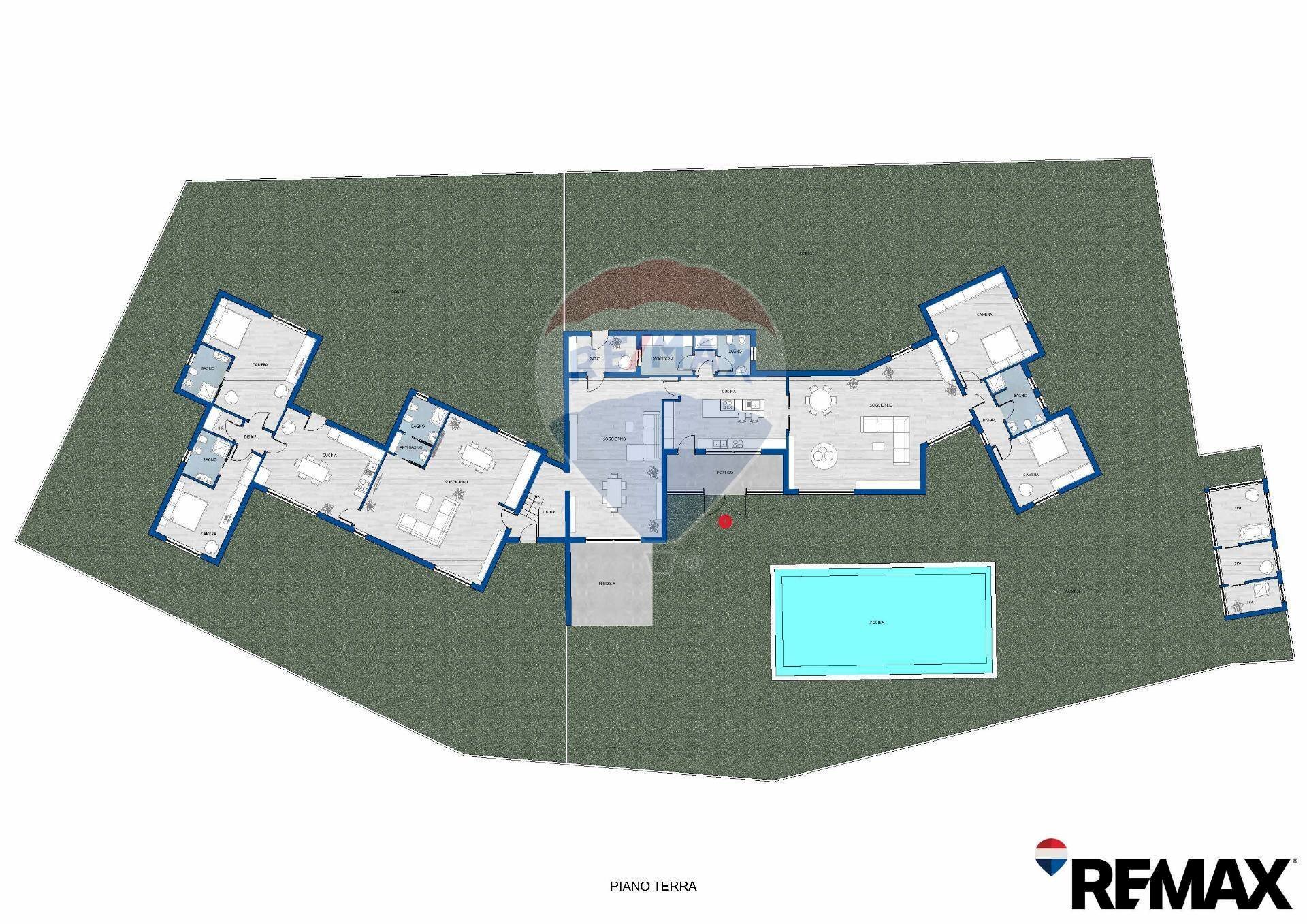Pianta 2D - Villa S.V. La Landrigga, Sassari - floor plans 1