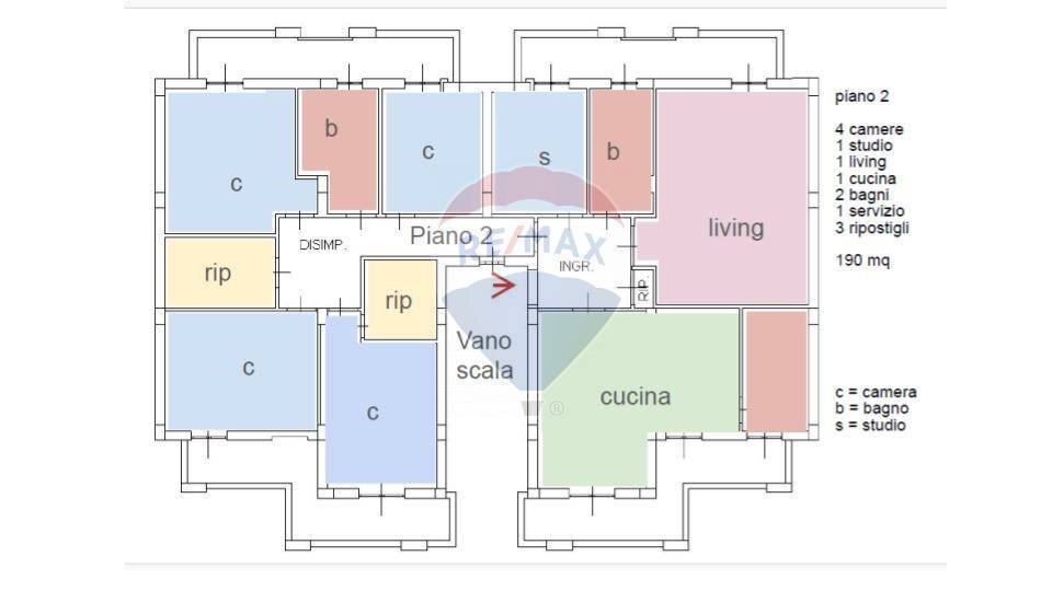 Pianta 2D - Appartamento via Brancati, Scicli - planimetria 1