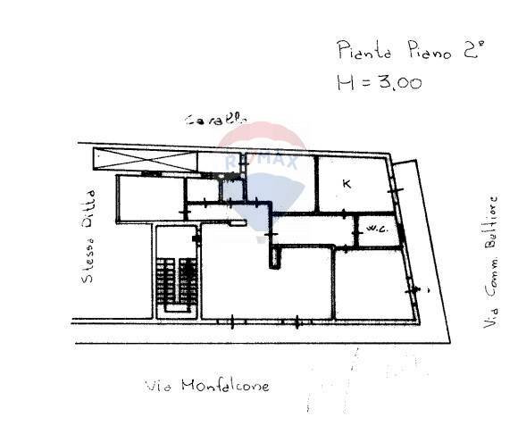 Pianta 2D - Appartamento via  monfalcone
 
40, Francofonte - planimetria 1