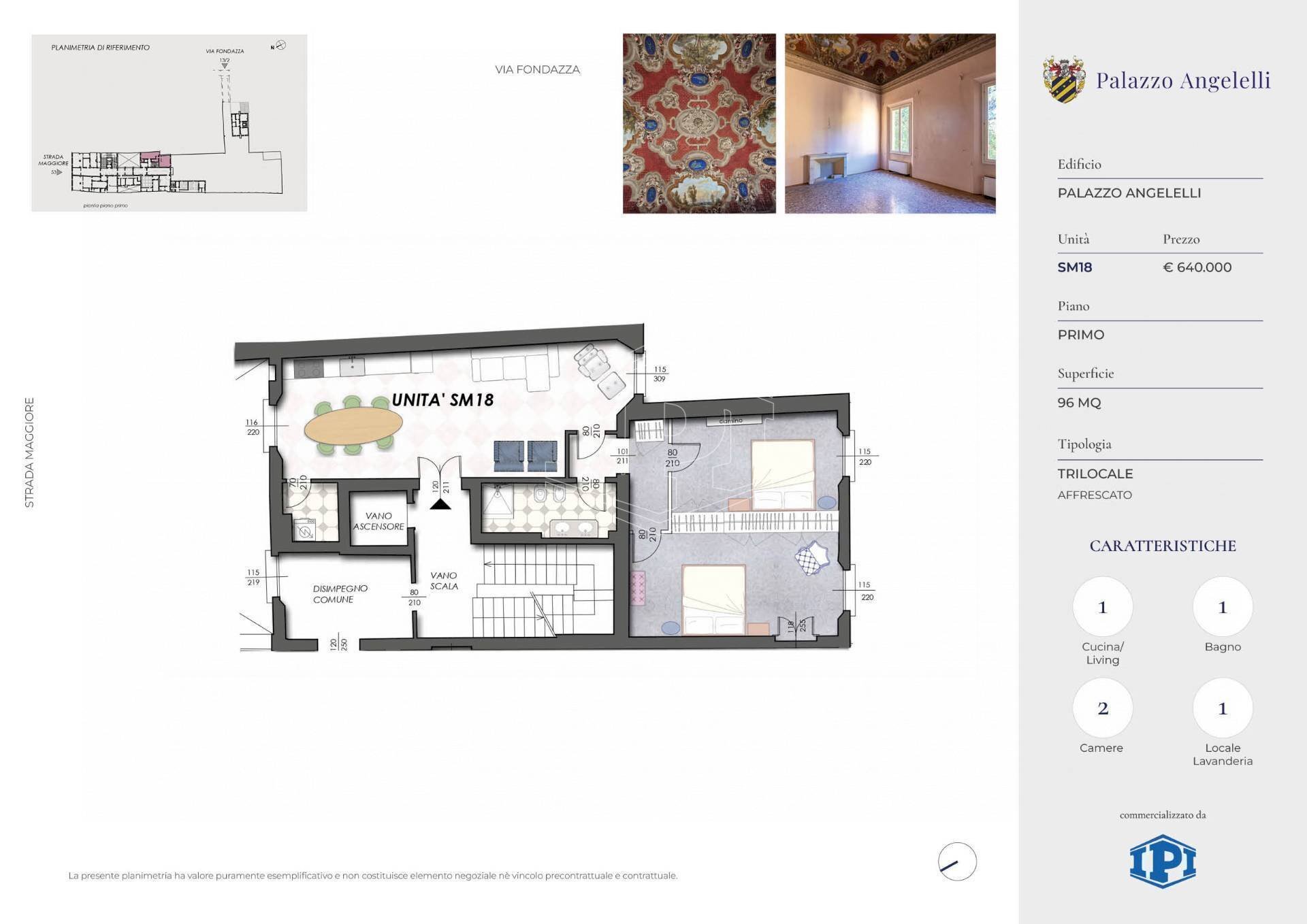Trilocale Strada Maggiore, Bologna (zona Centro Storico) - planimetria 1