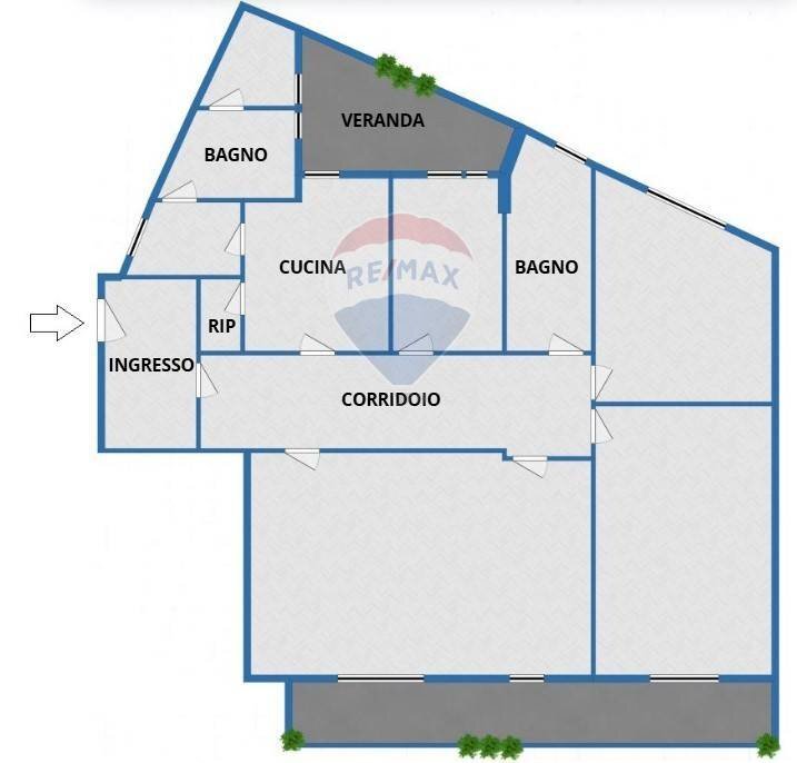 Pianta 2D - Appartamento Viale regina margherita
 
61, Messina - planimetria 1