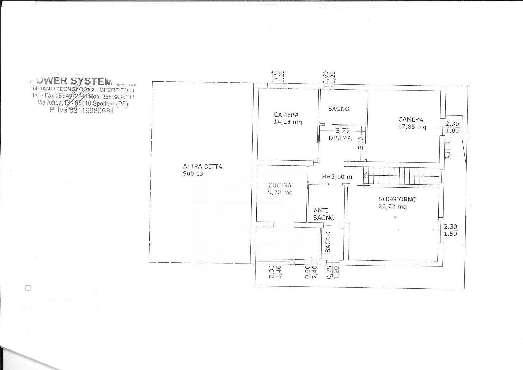 Foto 30 - Three-room apartment Via Piave, Cepagatti - floor plans 1