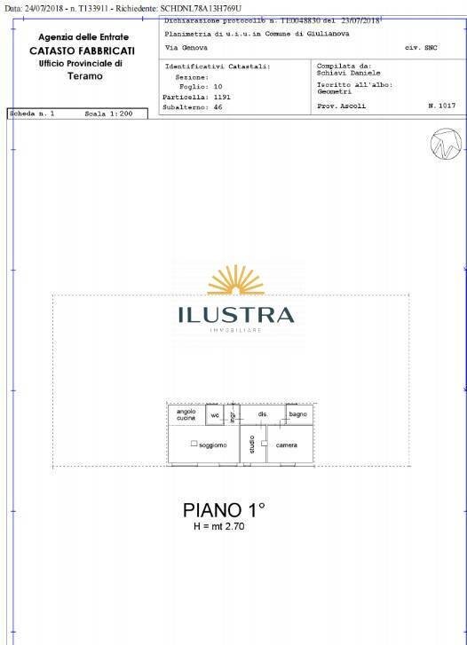 Foto 11 - Three-room apartment via Genova
 
22, Giulianova - floor plans 1
