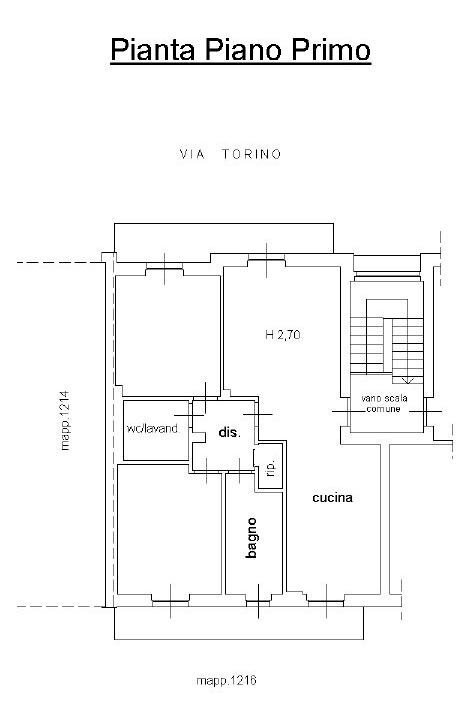 Trilocale via Roma, 111, Pianfei - planimetria 1