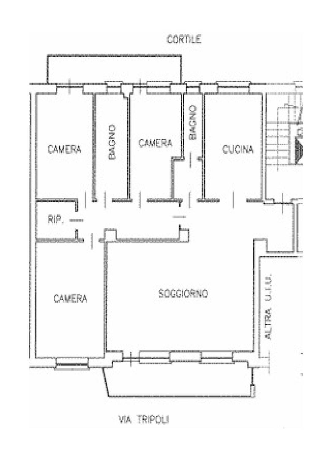 Appartamento via Tripoli, 115, Torino (zona Santa Rita) - planimetria 1