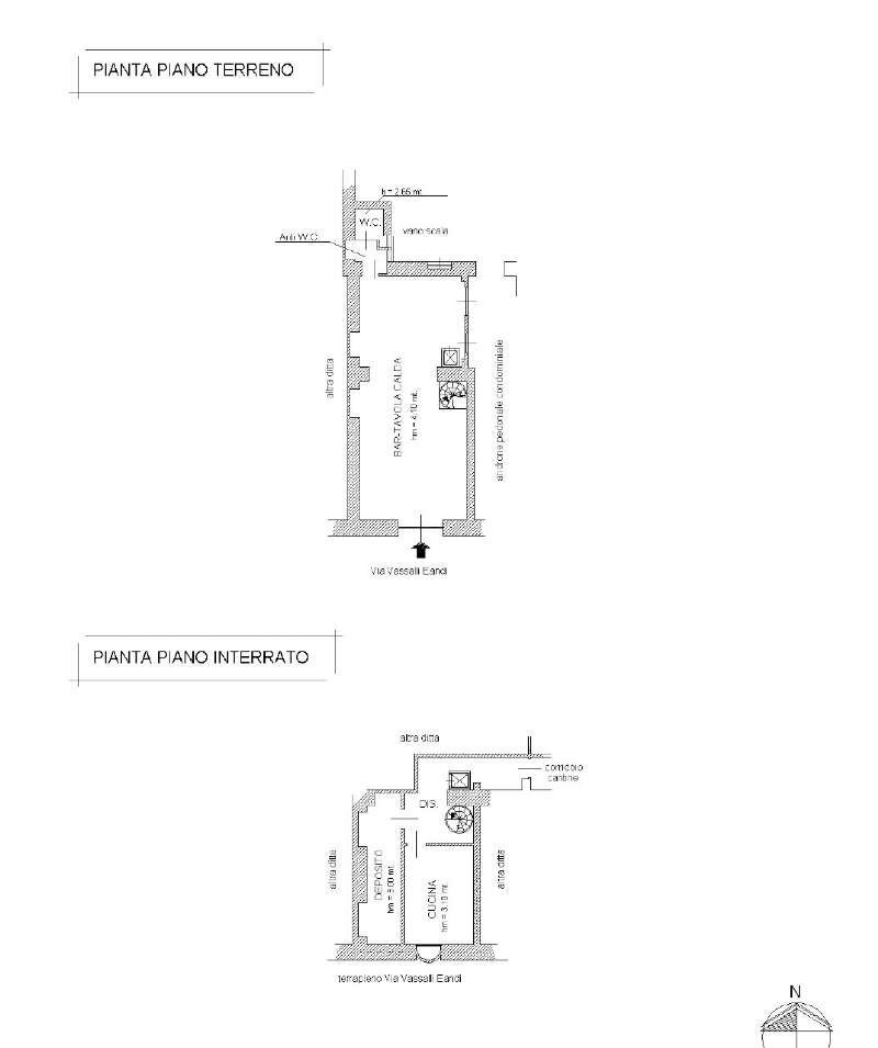 planimetria - Negozio via Vassalli Eandi, 38, Torino - planimetria 1