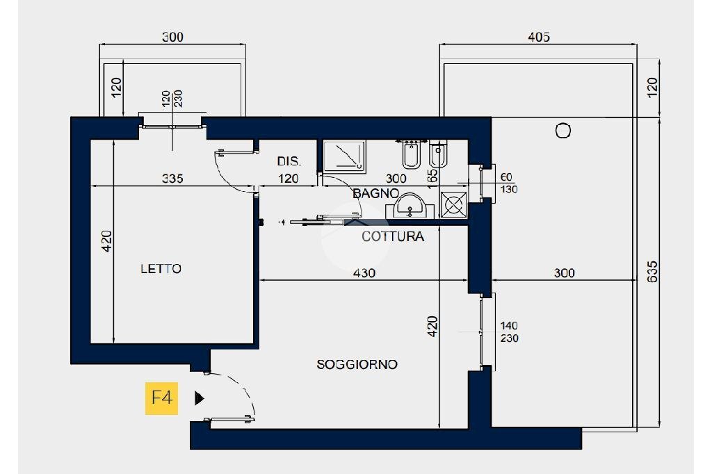 Bilocale Via Evangelista Torricelli, Nichelino - planimetria 1