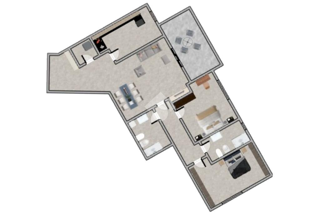 Trilocale Viale C. Battisti, Correggio - planimetria 1