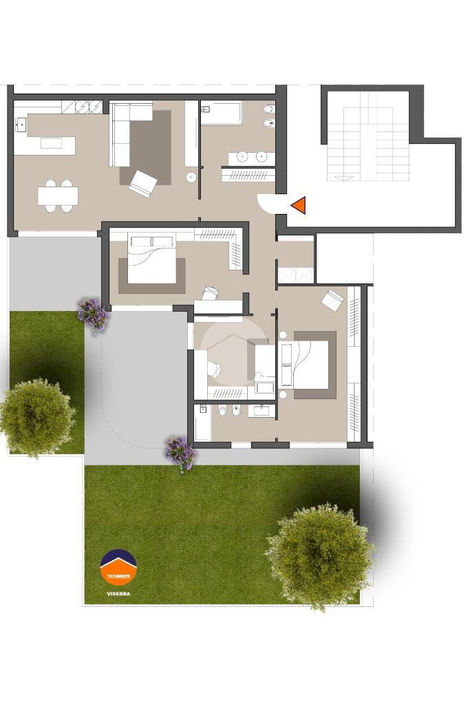 Quadrilocale Via Giuliano Dati, Rimini - planimetria 1