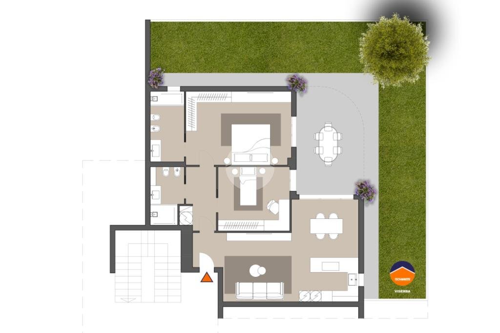 Trilocale Via Giuliano Dati, Rimini - planimetria 1