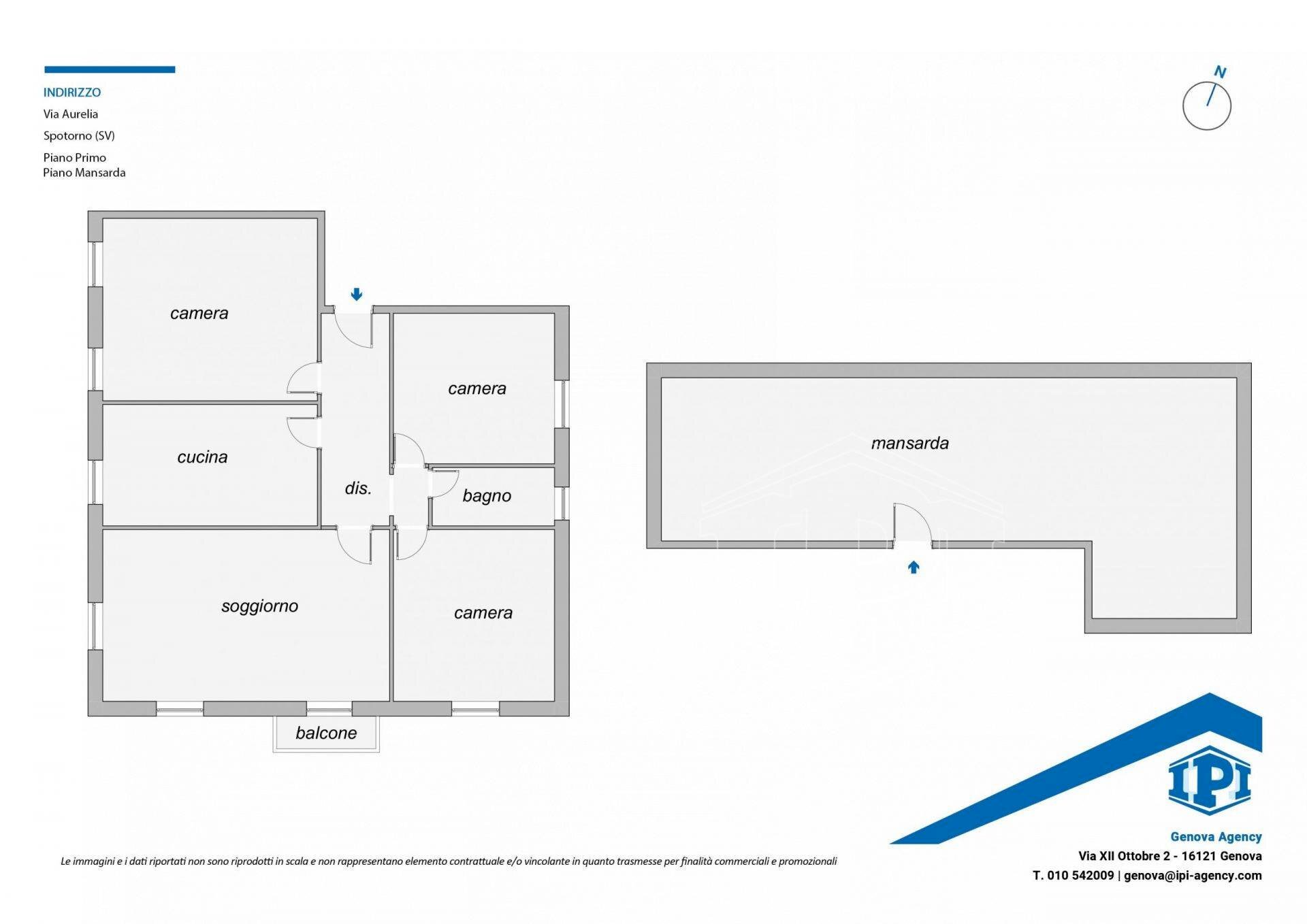 Apartment Via Aurelia, Spotorno - floor plans 1