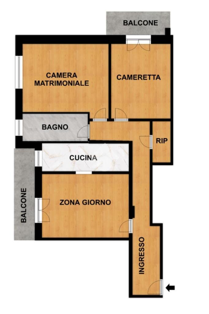 Trilocale Corso Tardy e Benech, Savona (zona Santa Rita) - planimetria 1
