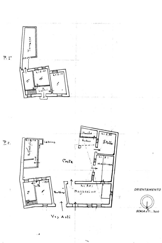 Semi-detached house Via Asti, Tonco - floor plans 1