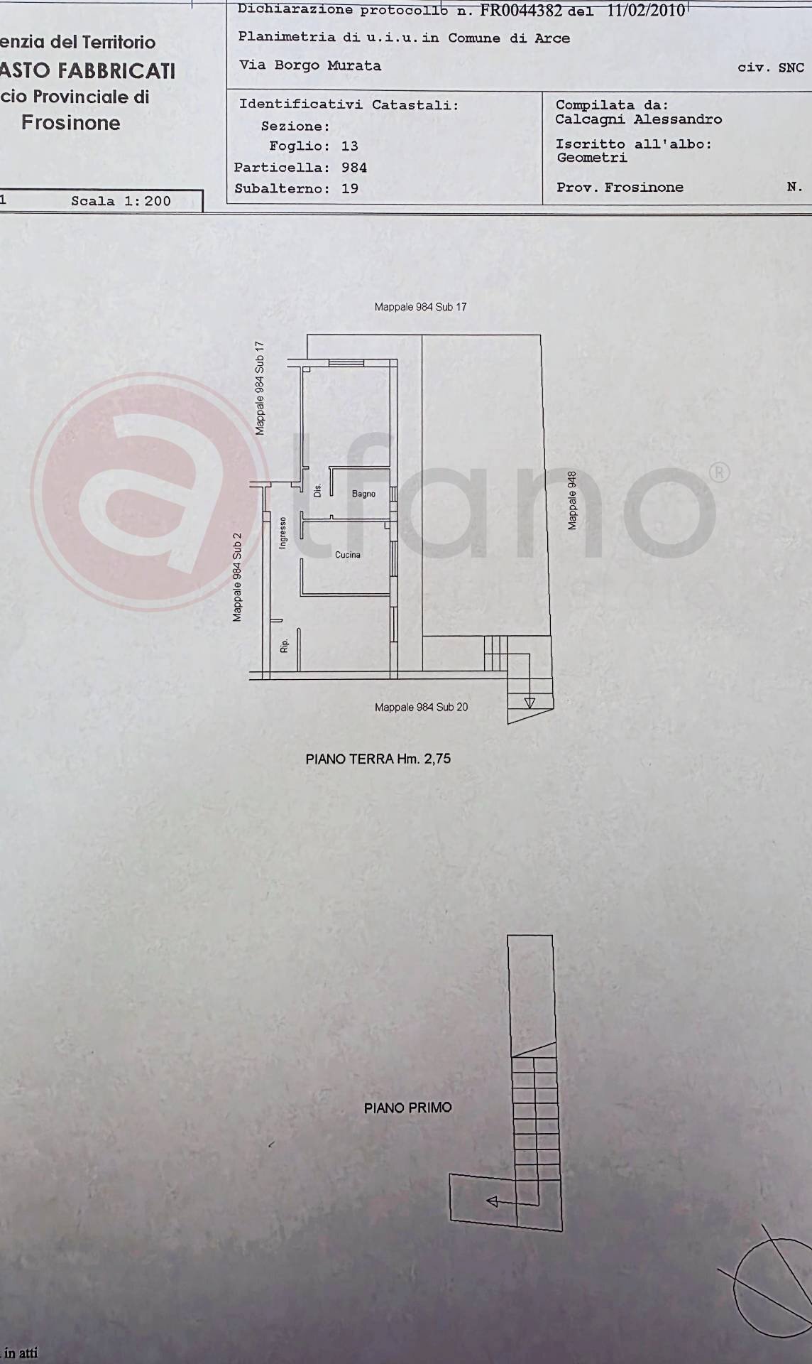 Foto 32 - Appartamento Via BorgoMurata
 
snc, Arce - planimetria 1