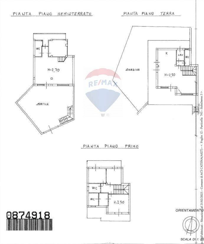 Pianta 2D - Villa via Dei Ciclopi
 
106, Aci Catena - planimetria 1