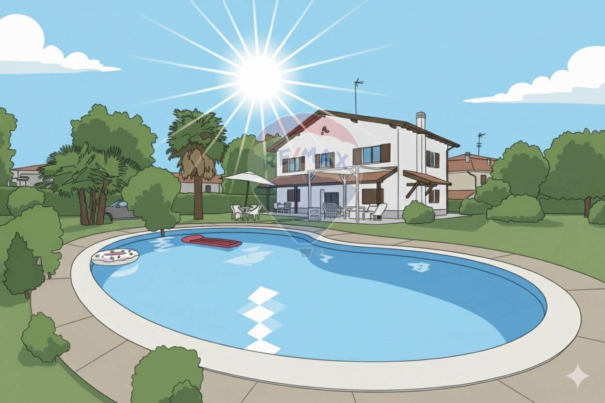 Piscina - Villa Castelletto Sopra Ticino - planimetria 1