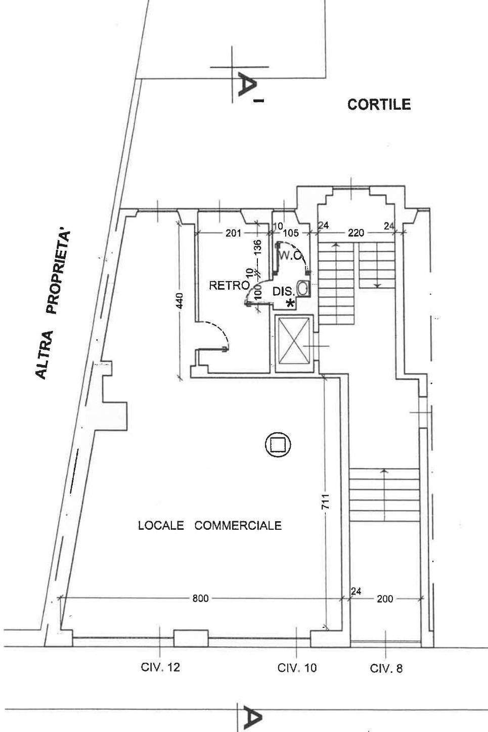 Negozio via Generale Giuseppe Perotti, 10, Grugliasco - planimetria 1