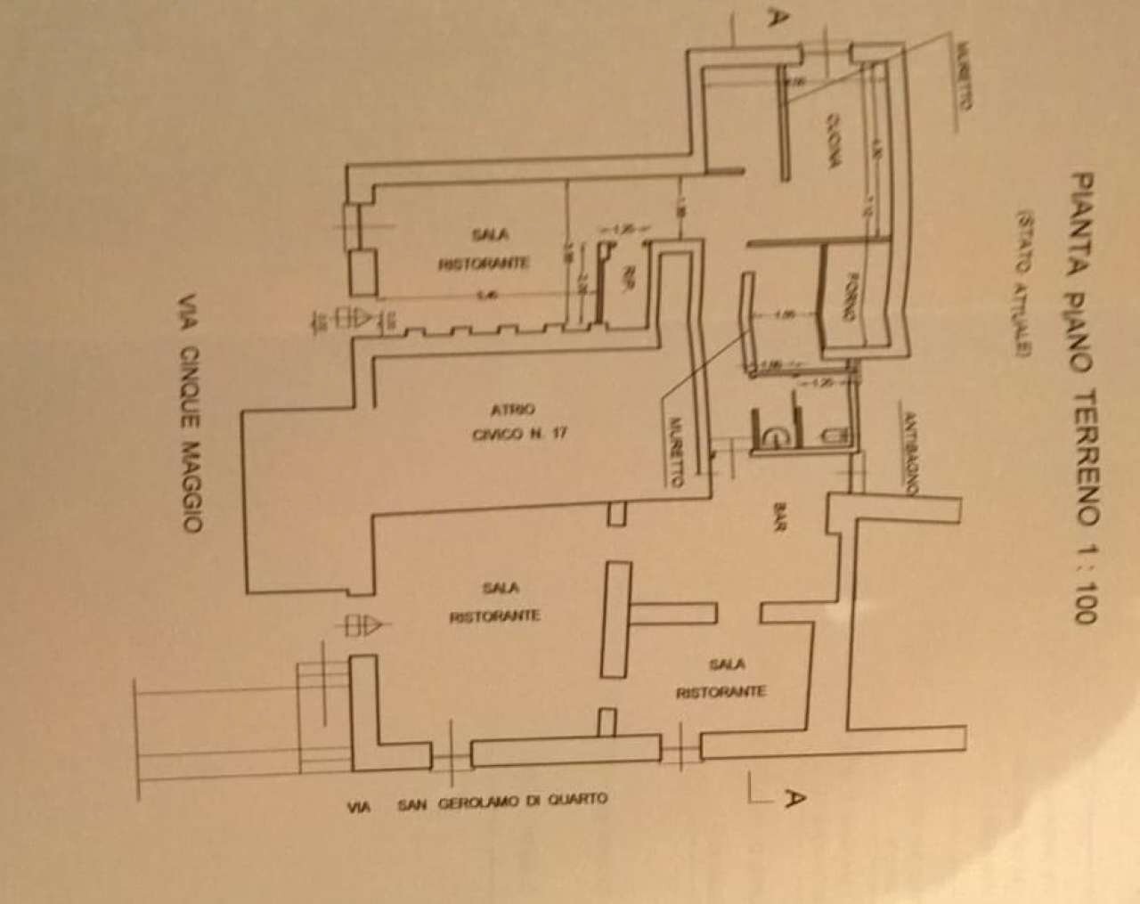 plan intera - Warehouse via 5 maggio, Genova (neighborhood Quarto) - floor plans 1