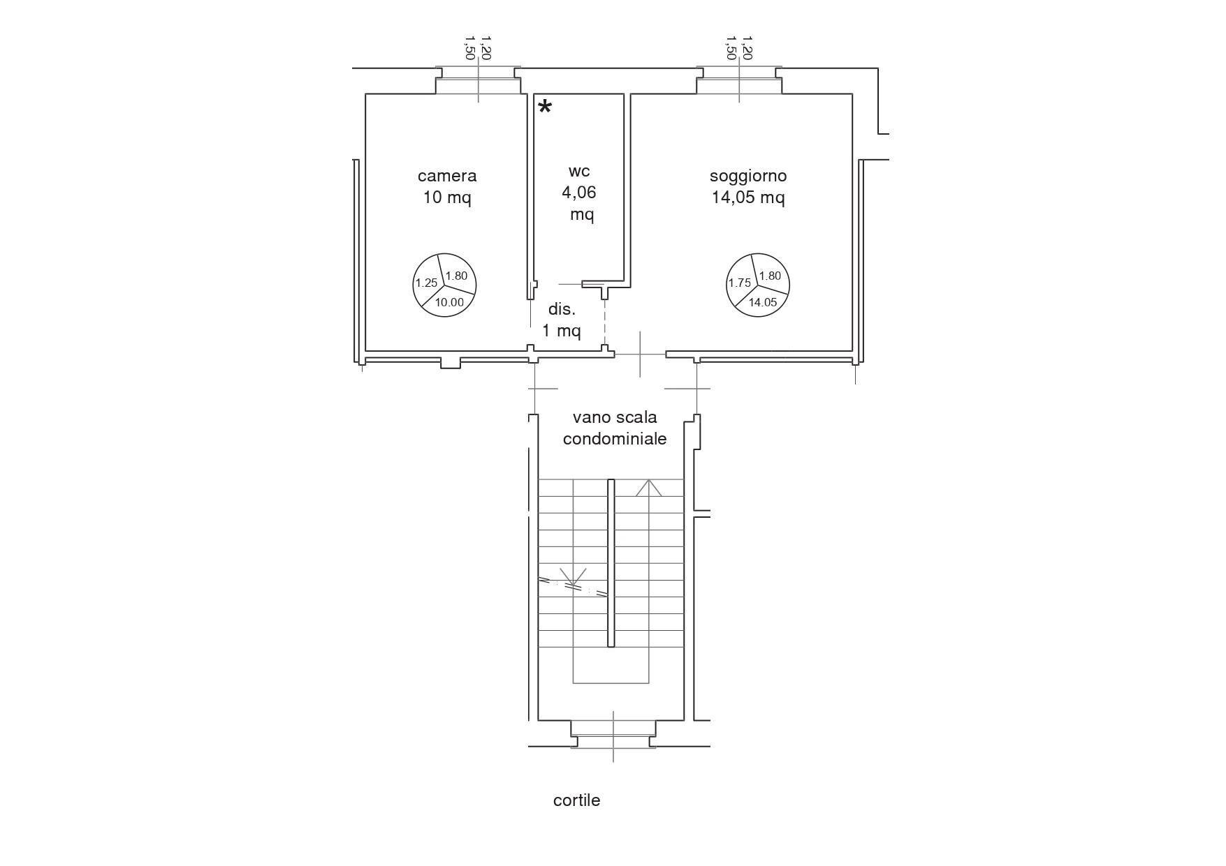 Bilocale via San Rocco, Orbassano - planimetria 1