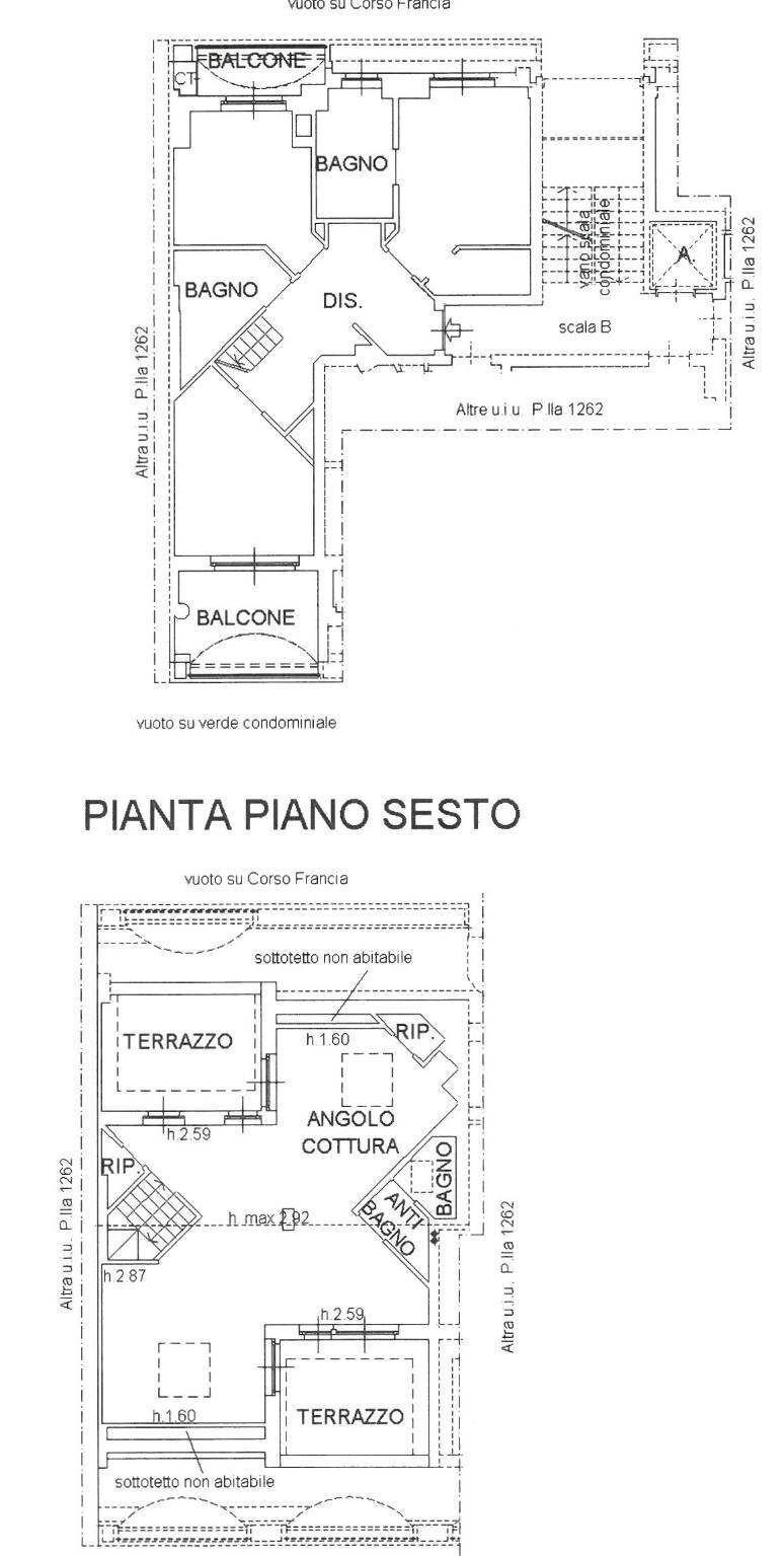 Attico Cuneo (zona Donatello) - planimetria 1